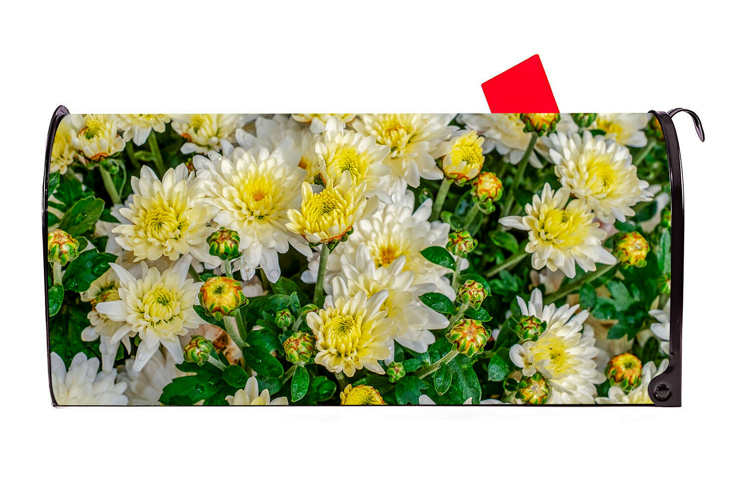 Chrysanthemums Vinyl Magnetic Mailbox Cover Excellent Quality Made in the USA