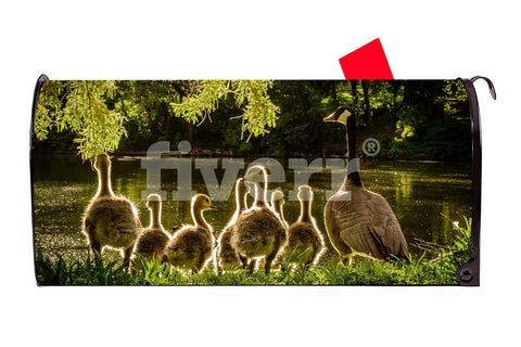 Canadian Geese Vinyl Magnetic Mailbox Cover Made in the USA