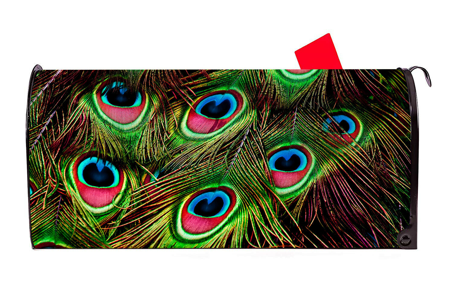 Peacock Feathers Vinyl Magnetic Mailbox Cover Excellent Quality Made in the USA