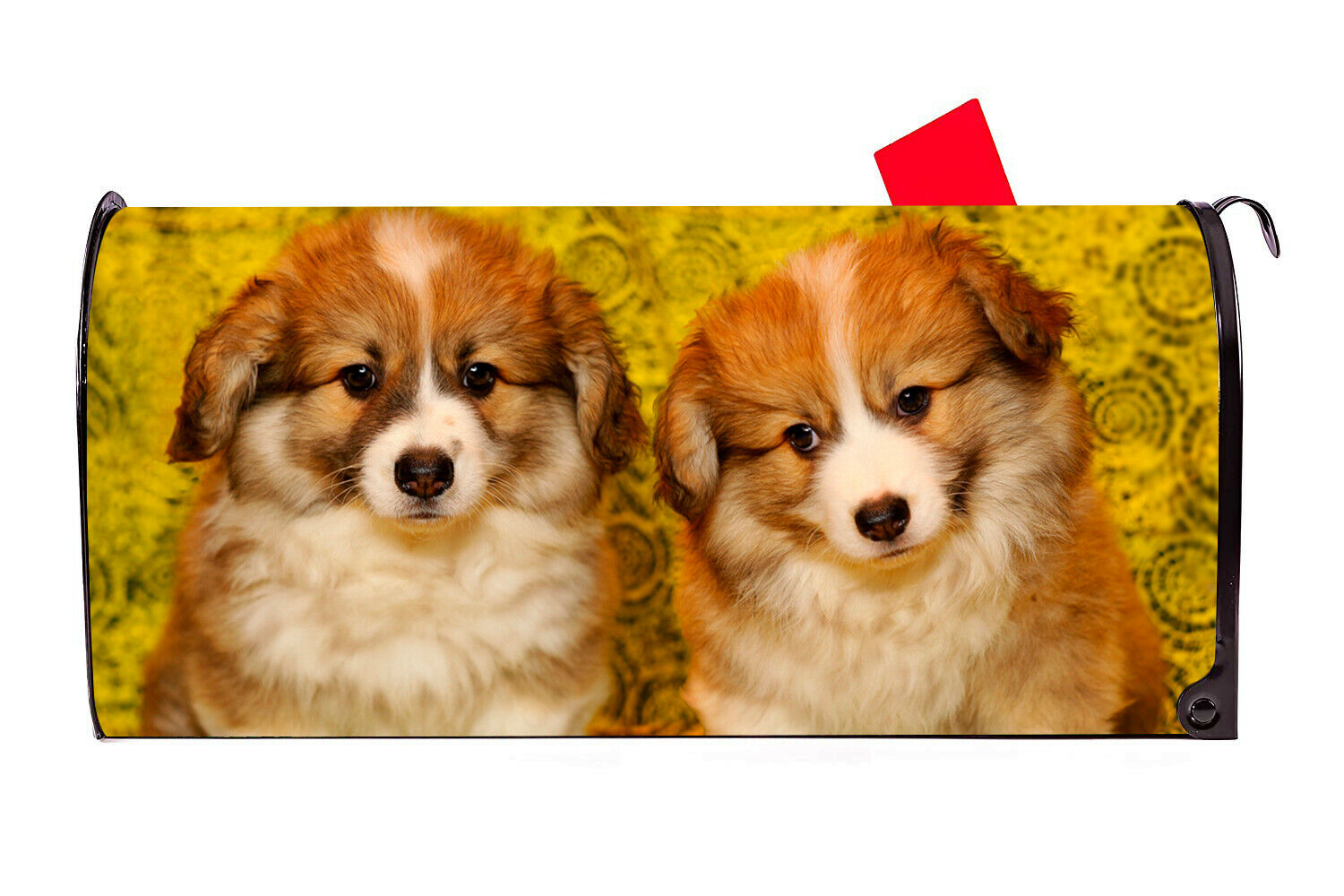 Cute Puppies 4 Vinyl Magnetic Mailbox Cover Made in the USA