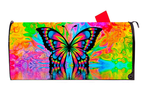 Psychedelic Butterfly Magnetic Mailbox Cover Excellent Quality Made in the USA