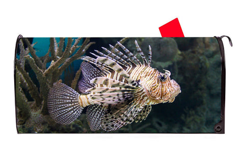 Lionfish Vinyl Magnetic Mailbox Cover Excellent Quality Made in the USA