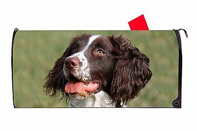 Brittany Spaniel Dog Magnetic Vinyl Mailbox Cover Made In USA