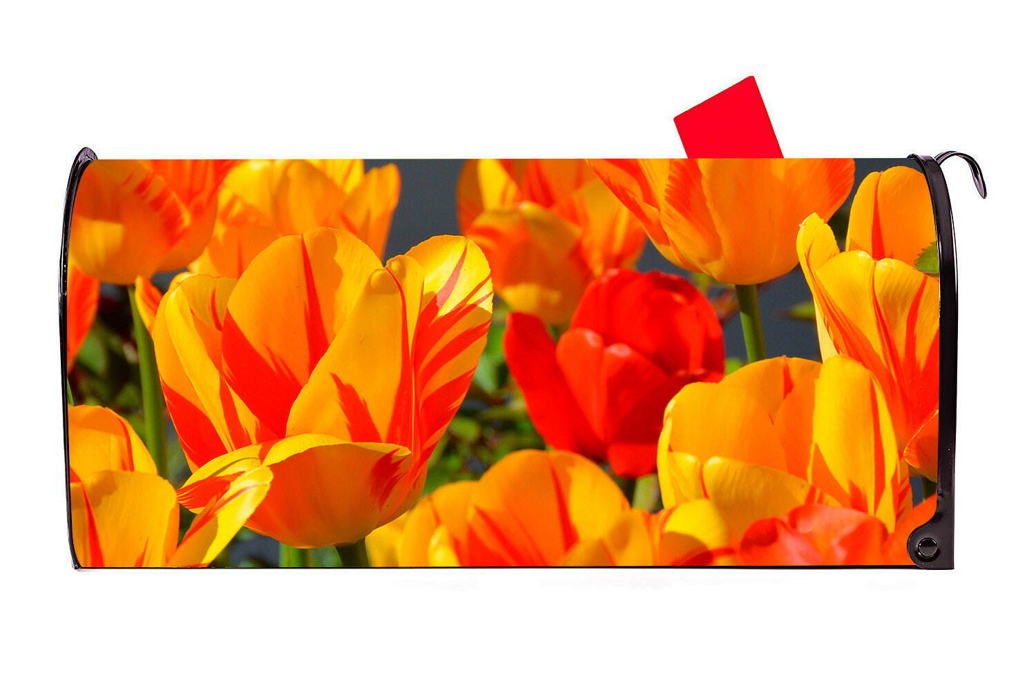 Tulips 3 Vinyl Magnetic Mailbox Cover Made in the USA