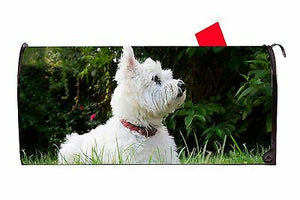 Westie West Highland Terrier Dog Magnetic Vinyl Mailbox Cover Made In USA