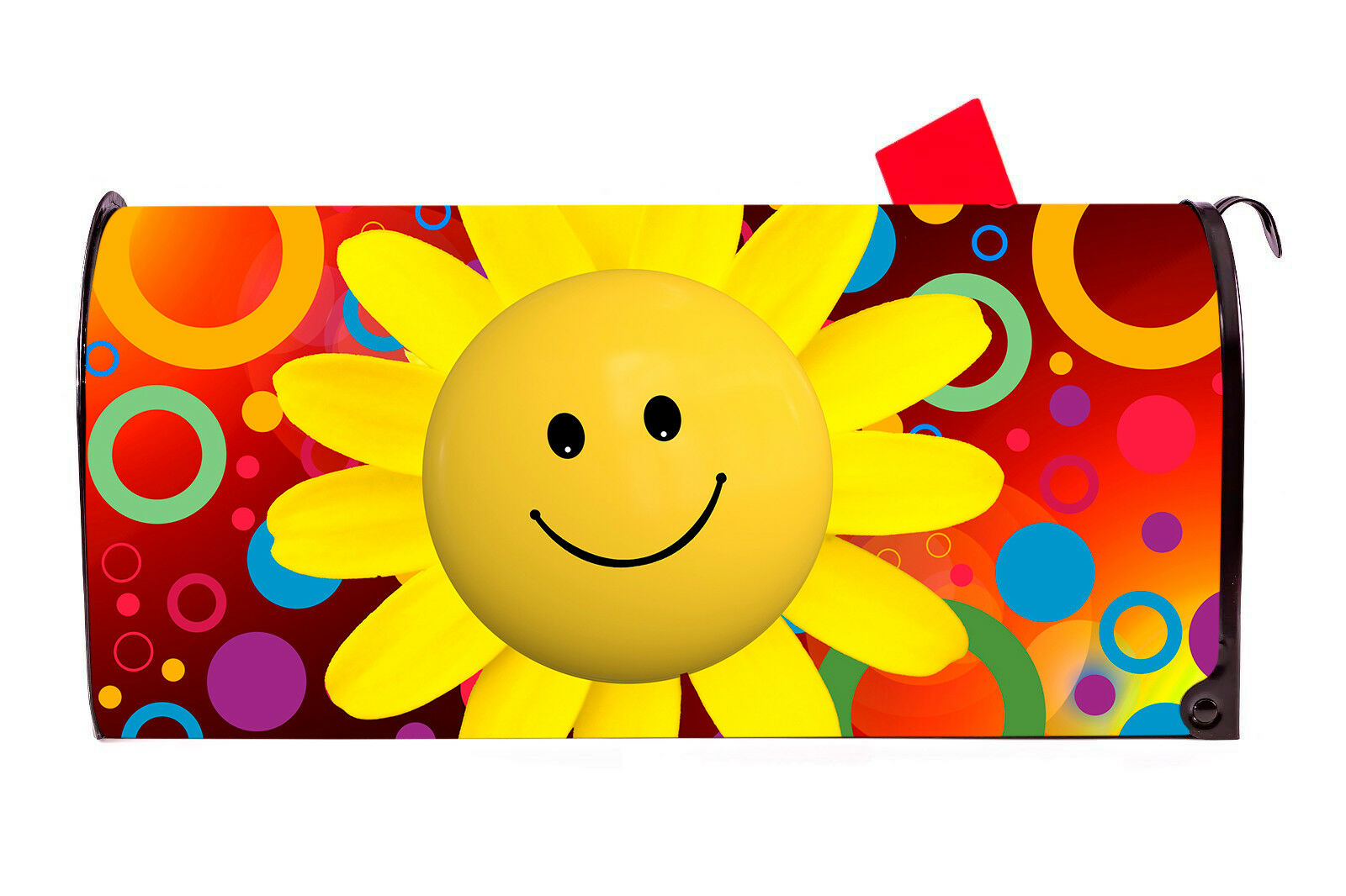 Emoji Sun Vinyl Magnetic Mailbox Cover Made in the USA