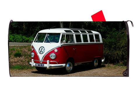 VW Bus 2 Vinyl Magnetic Mailbox Cover Made in the USA