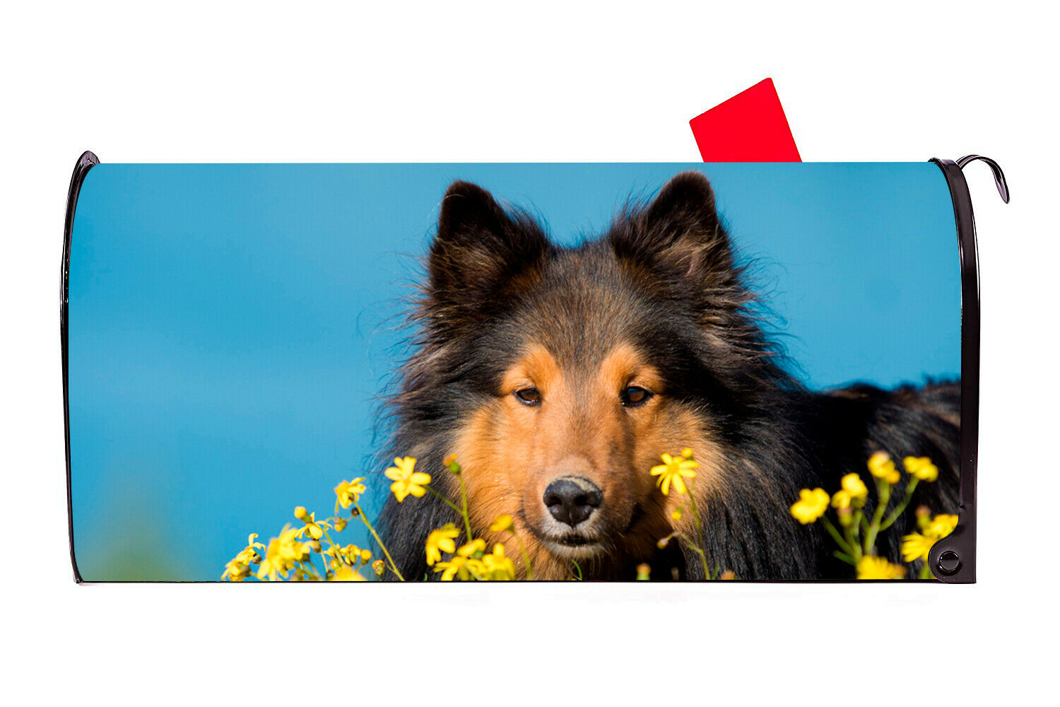 Sheltie Collie Dog Vinyl Magnetic Mailbox Cover Made in the USA