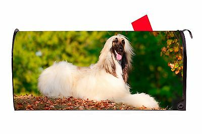 Afghan Dog Magnetic Vinyl Mailbox Cover Made in the USA