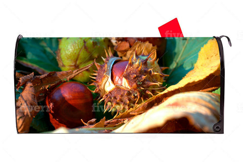 Autumn Chestnut Vinyl Magnetic Mailbox Cover Made in the USA