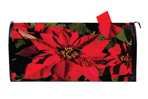 Poinsettia 2 Vinyl Magnetic Mailbox Cover Made in the USA