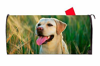 Yellow Labrador Retriever Dog Vinyl Magnetic Mailbox Cover Made in the USA