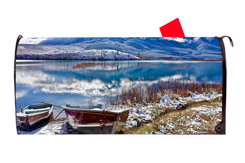 Boats and Mountain Magnetic Mailbox Cover - Mailbox Covers for You