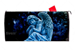 Angel 8 Vinyl Magnetic Mailbox Cover Made in the USA