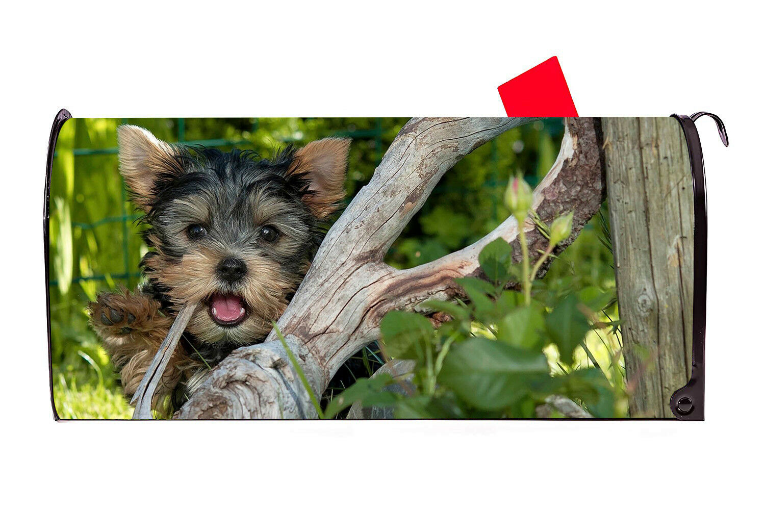 Cute Yorkie Dog Magnetic Mailbox Cover Made in the USA