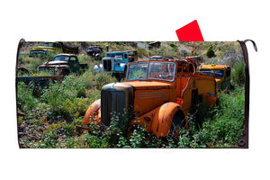 Truck Graveyard Vinyl Magnetic Mailbox Cover Made in the USA