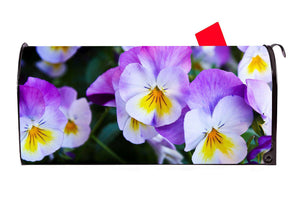 Pansy Vinyl Magnetic Mailbox Cover Made in the USA