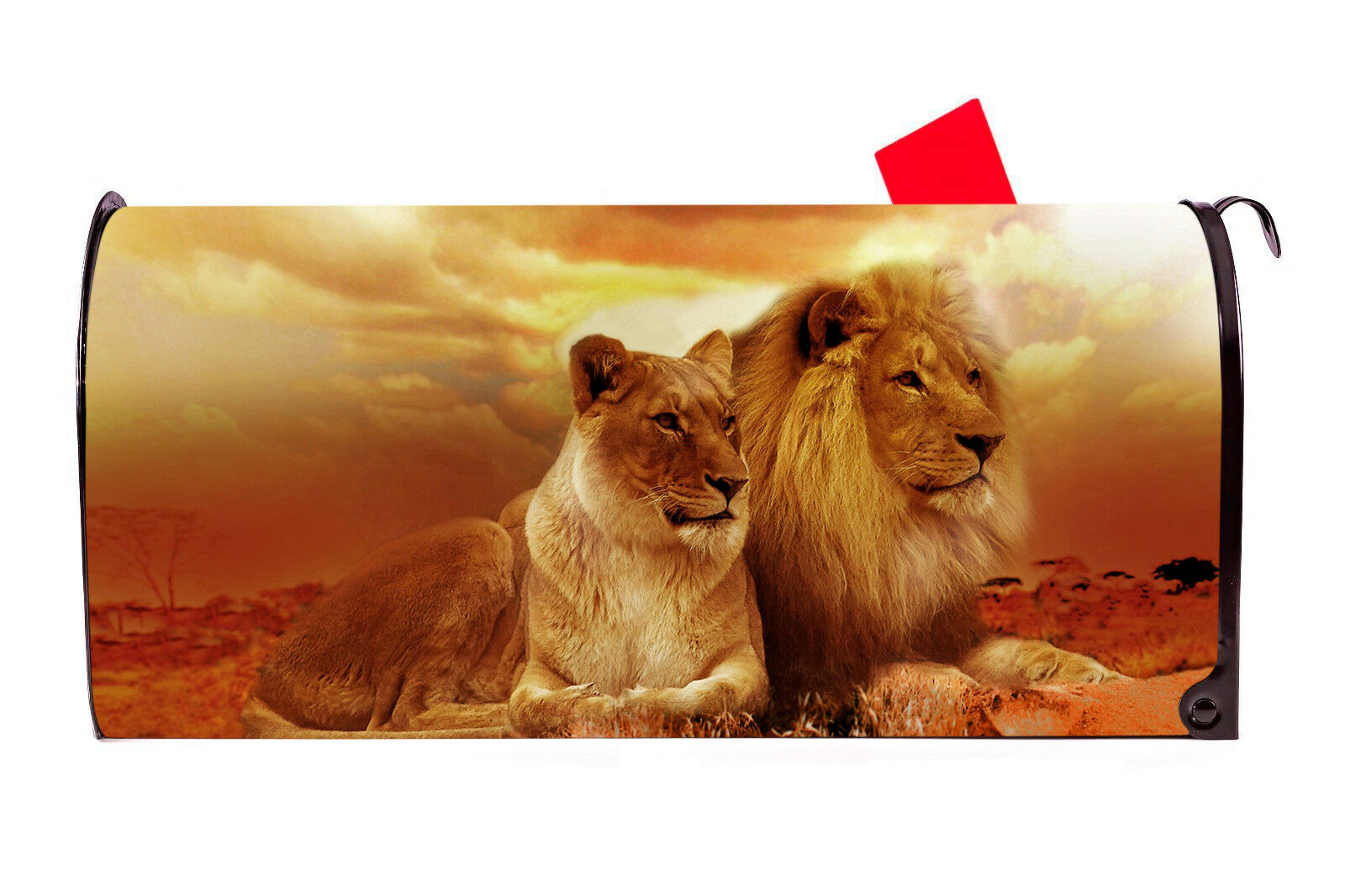 Lions Vinyl Magnetic Mailbox Cover Made in the USA