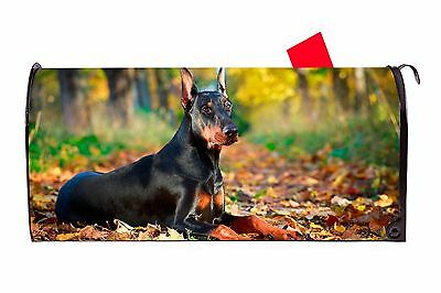 Doberman Dog Magnetic Vinyl Mailbox Cover Made in the USA