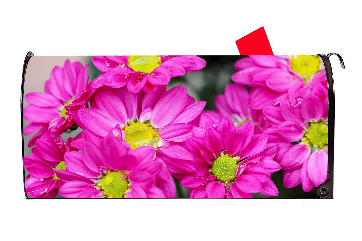 Pink Chrysanthemum Vinyl Magnetic Mailbox Cover Made in the USA