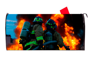 Firefighter Fireman Magnetic Mailbox Cover - Mailbox Covers for You