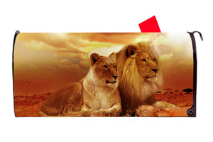 Lions  Magnetic Mailbox Cover - Mailbox Covers for You