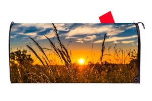 Sunset and Wheat Magnetic Mailbox Cover - Mailbox Covers for You