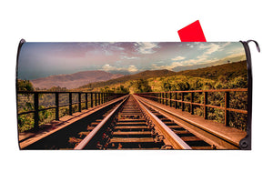 Train Railway Tracks 2 Magnetic Mailbox Cover - Mailbox Covers for You