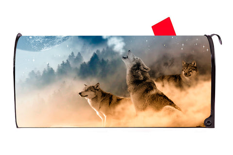 Wolves 2 Magnetic Mailbox Cover - Mailbox Covers for You
